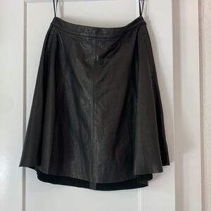NWT - Black Leather Skirt